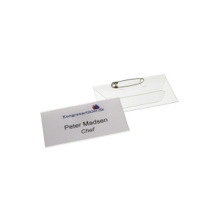 Kongresmrke med sikkerhedsnl - 40x75mm - Serie 10