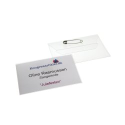 Kongresmrke med sikkerhedsnl - 60x90mm - Serie 10