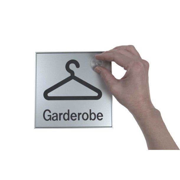 Vgskilt med indgravering, 150x150mm