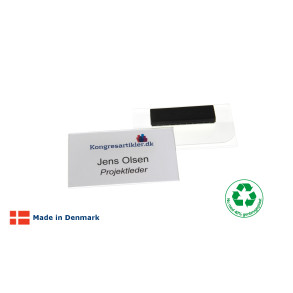 Deluxe navneskilt med magnet - 40x70 mm - Serie 33