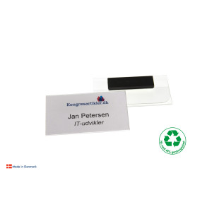 Deluxe navneskilt med magnet - 40x75 mm - Serie 33