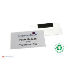 Deluxe navneskilt med magnet - 51x90 mm - Serie 33