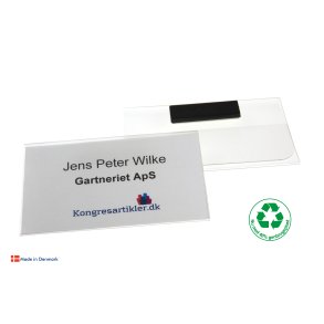 Deluxe navneskilt med magnet - 60x105 mm - Serie 33