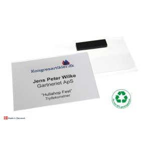 Deluxe navneskilt med magnet - 74x105 mm - Serie 33