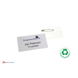 Deluxe navneskilt med nl - 40x70 mm - Serie 34