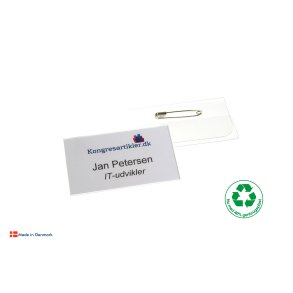 Deluxe navneskilt med nl - 40x70 mm - Serie 34