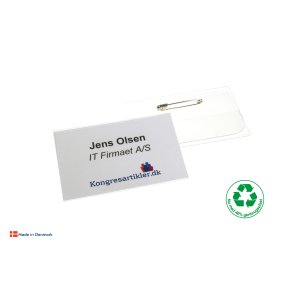 Deluxe navneskilt med nl - 51x80 mm - Serie 34