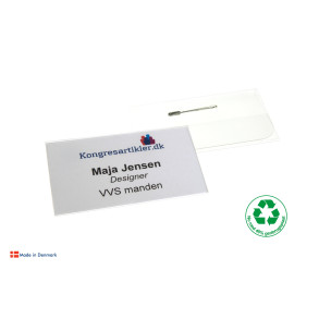 Deluxe navneskilt med nl - 51x90 mm - Serie 34