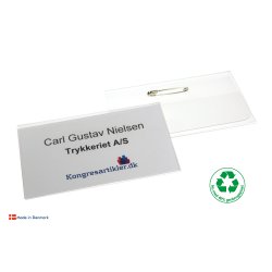 Deluxe navneskilt med nl - 60x105 mm - Serie 34