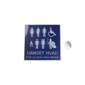 Vgskilt med rude, 150x150mm