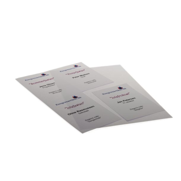 Indstik p A4 ark - Hvide