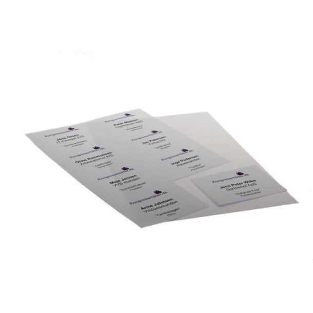 Deluxe navneskilt med klemme - 74x105 mm - Serie 38