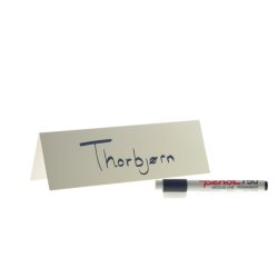 Bordskilte 80x250mm, karton 'klar til brug' 