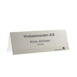 Bordskilteholder i farvet plast til A4 