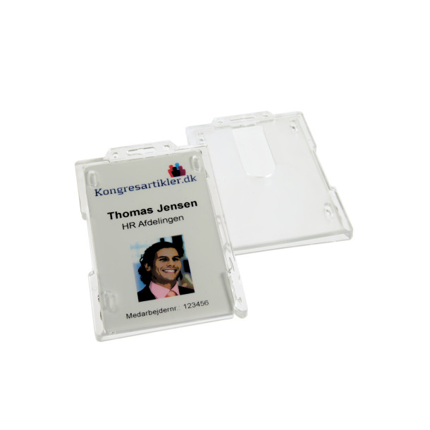 ID-kortholder - Hjformat m. fingerhul, glasklar