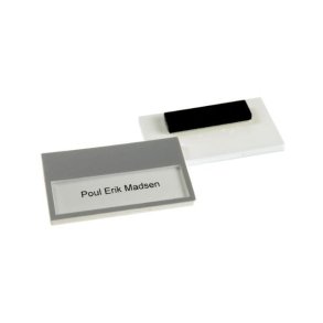 Reversskilte m. rude og magnet - 40x70mm, slv