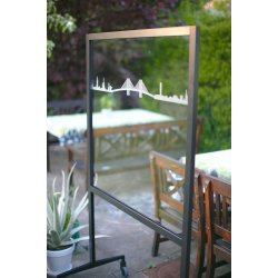 Klar akryl - afskrmning p hjul - 130x170 cm