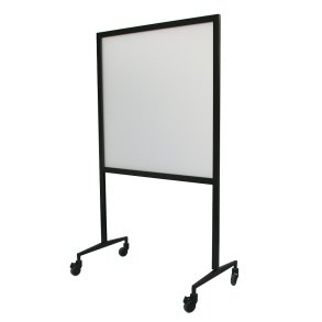 Frosted akryl - afsk�rmning p� hjul - 130x170 cm