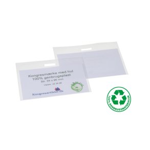 Plastetui af 100% genanvendelig plast - 54x90mm