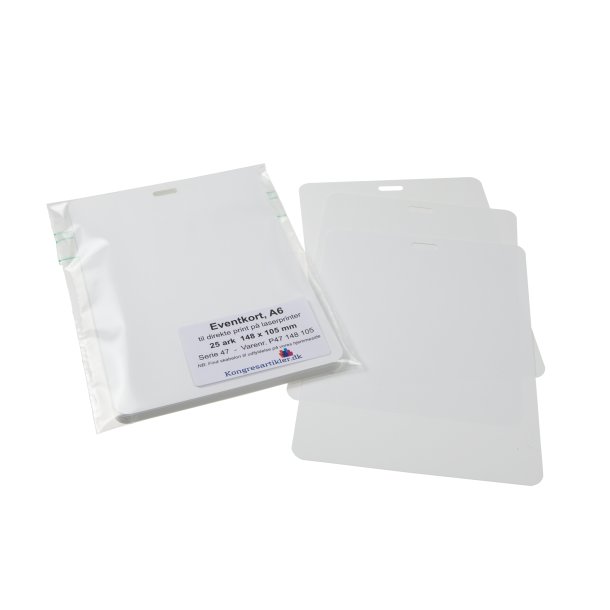 Eventkort til direkte print, A6