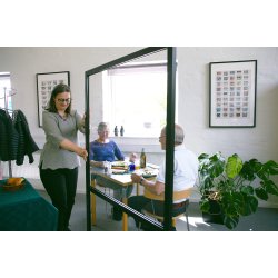 Klar akryl - afskrmning p hjul - 130x170 cm