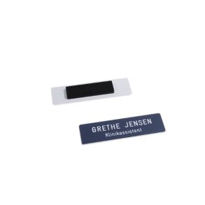 Graveret reversskilt 20x75 mm med magnet  