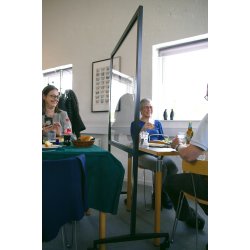 Klar akryl - afskrmning p hjul - 130x170 cm