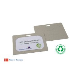 Pap navneskilt af 100% genanvendt pap - 60x90 mm