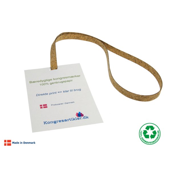 Navneskilte af 100% genanvendt papir - 148x105 mm