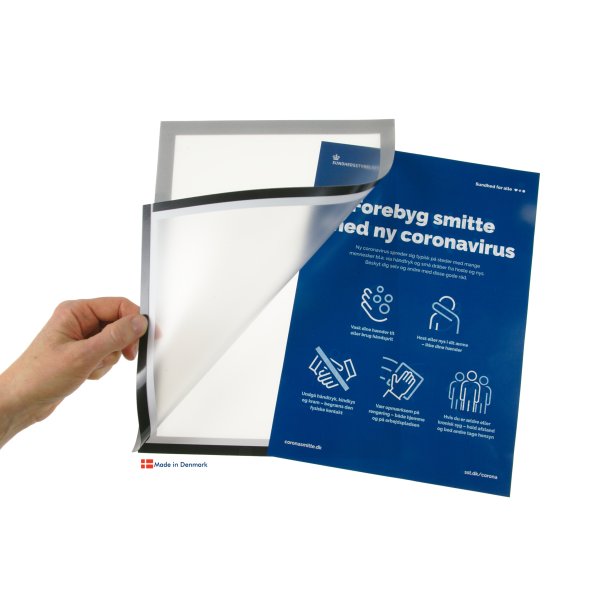 Selvklbende magnet skilteramme - flytbar