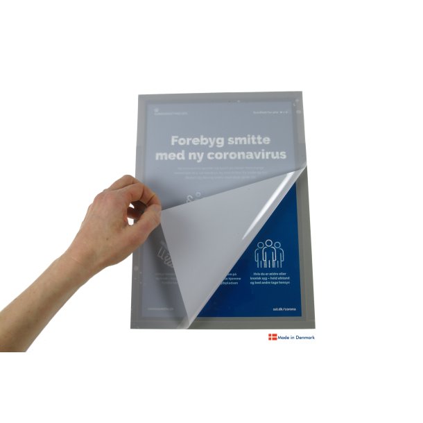 Selvklbende magnet skilteramme - flytbar