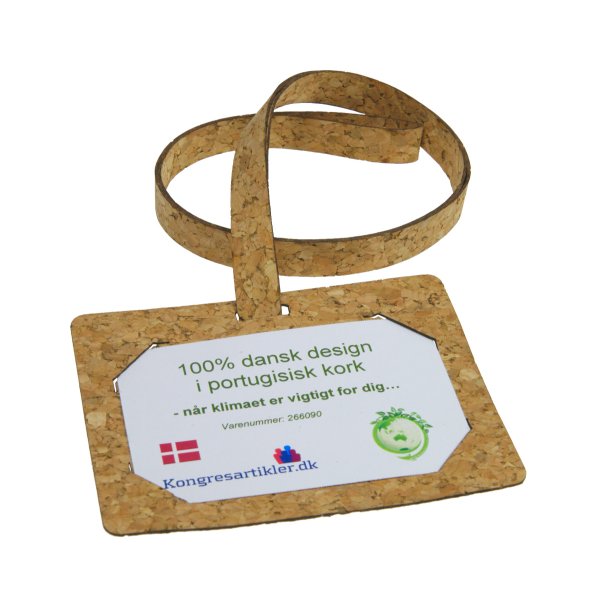 Kork navneskilt af 100% korkpapir - 60x90 mm