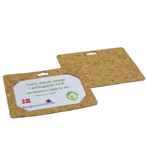 Kork navneskilt af 100% korkpapir - 60x90 mm