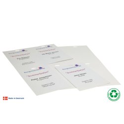 Navneskilte af 100% genanvendt papir - 148x105 mm