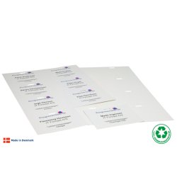 Navneskilte af 100% genanvendt papir - 74x105 mm