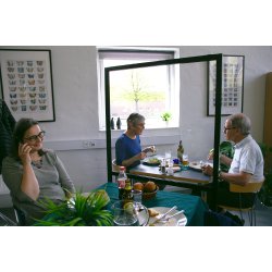 Klar akryl - afskrmning p hjul - 130x170 cm