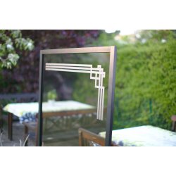 Rgfarvet akryl - afskrmning p hjul - 130x170 cm