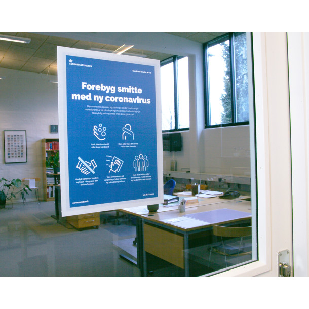 Selvklbende magnet skilteramme - flytbar